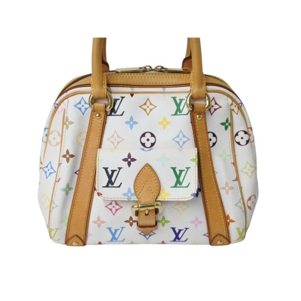 Louis Vuitton Monogram Multicolor Multicolore Priscilla White Handbag Takashi